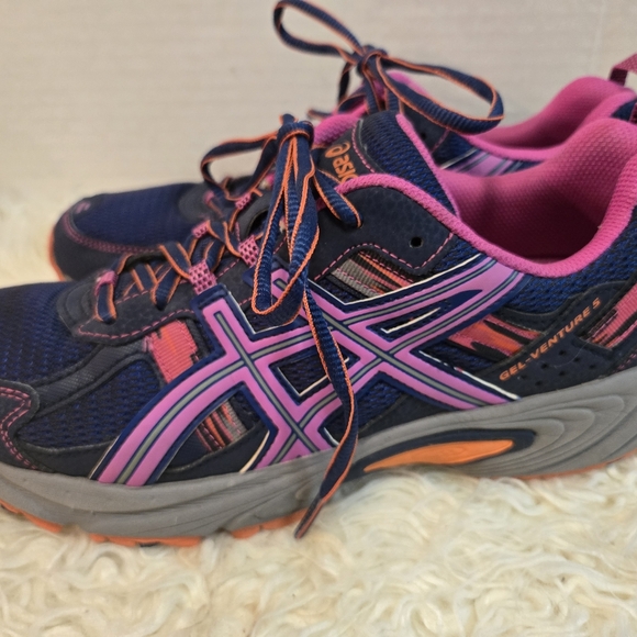 Asics Women's Athletic Shoes - Navy, Pink, and Orange - Picture 7 of 10